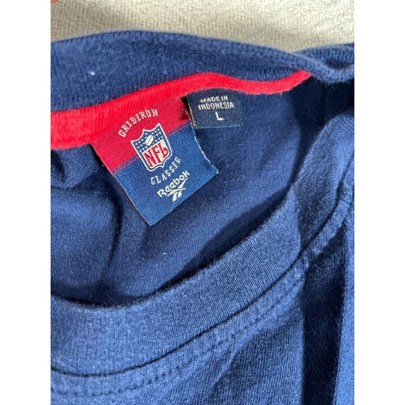 New England Patriots T-Shirt Men L Navy Blue NFL Team Graphics Cotton - Picture 6 of 10